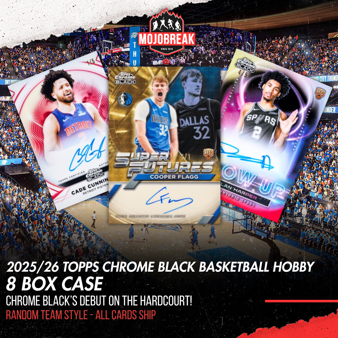 2025/26 Topps Chrome Black Basketball Hobby 8 Box Case Random Team #1