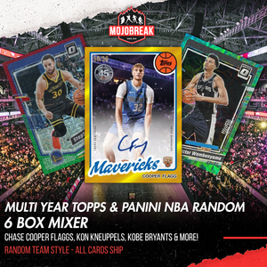 Multi Year Topps Panini NBA 6 Box Value Mixer Random Team #3