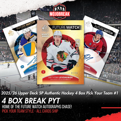 2025/26 Upper Deck SP Authentic Hockey 4 Box Pick Your Team #1