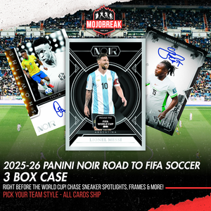 2025-26 Panini Noir Soccer Road to FIFA World Cup ’26 Hobby 3 Box Case Pick Your Team #2