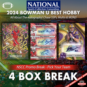 NSCC #93 - 2024 Bowman's Best University Football Hobby 4 Box Pick Your Team