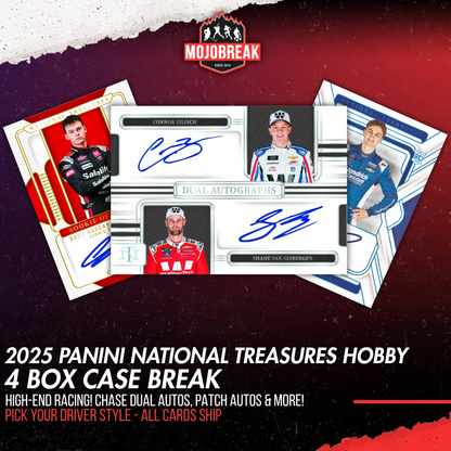 2025 Panini National Treasures Racing Hobby 4 Box Case Pick Your Driver #1
