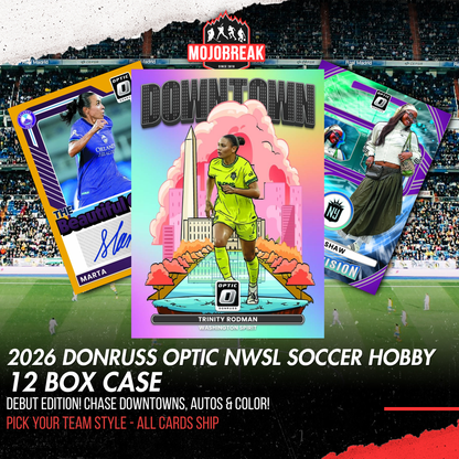 2026 Panini Donruss Optic NWSL Soccer Hobby 12 Box Case Pick Your Team #1