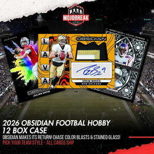 2026 Panini Obsidian Football Hobby 12 Box Case Pick Your Team #1