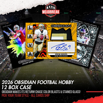2026 Panini Obsidian Football Hobby 12 Box Case Pick Your Team #1