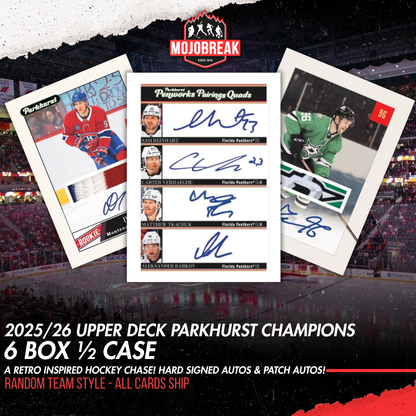 2025/26 Upper Deck Parkhurst Champions Hockey Hobby 6 Box Random Team #1