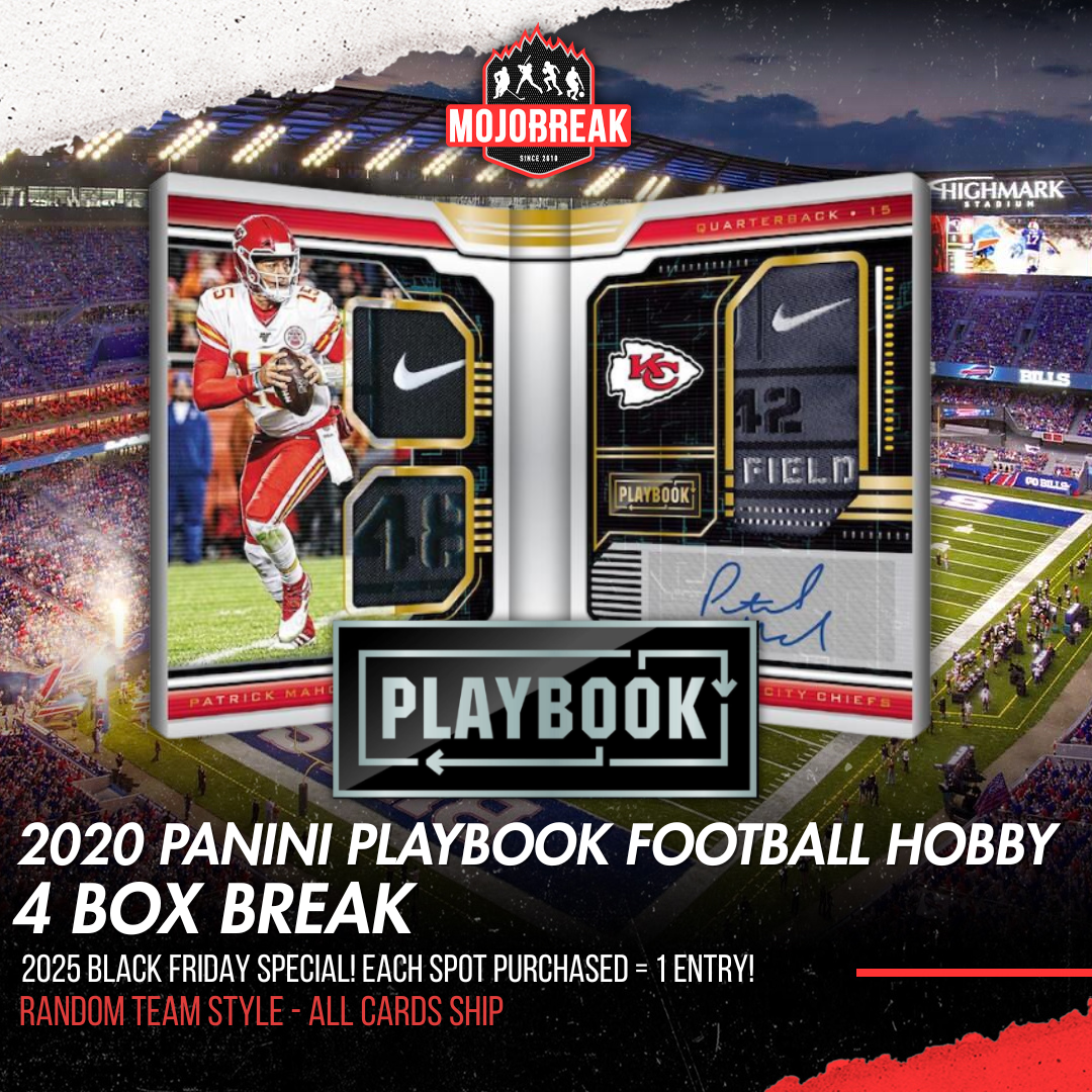 2025 CYBER MONDAY BREAK - 2020 Panini Playbook Football Hobby 4 Box Random Team #1