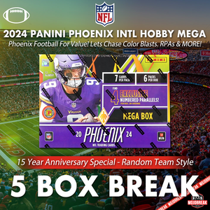 15 Year Anniversary Special! - 2024 Panini Phoenix NFL International Hobby Mega 5 Box RT #5