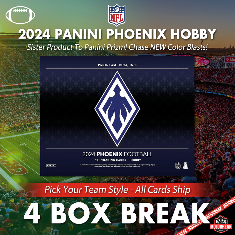 LIVE IN LOS ANGELES - 2024 Panini Phoenix NFL Hobby 4 Box Pick Your Team