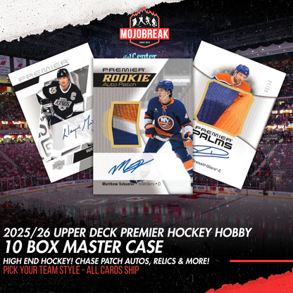 2025/26 Upper Deck Premier Hockey Hobby 10 Box Master Case Pick Your Team #2