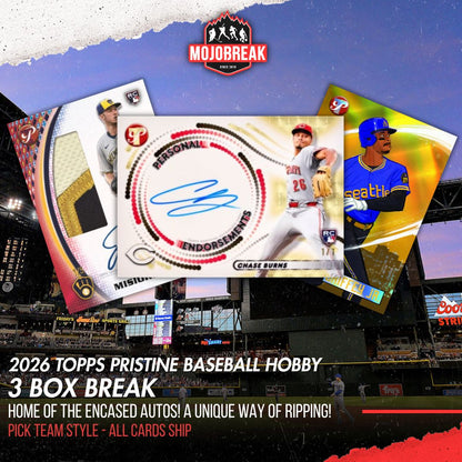 2026 Topps Pristine Baseball Hobby 3 Box Half Case Pick Your Team #1