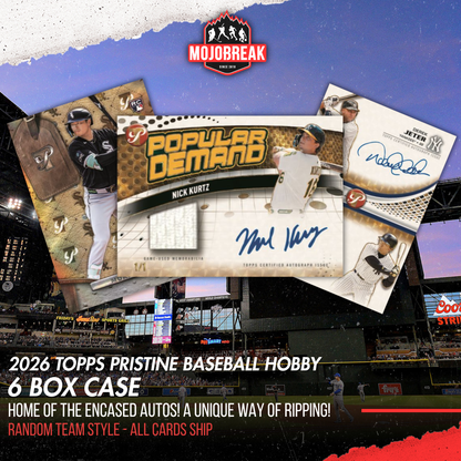 2026 Topps Pristine Baseball Hobby 6 Box Case Random Team #1