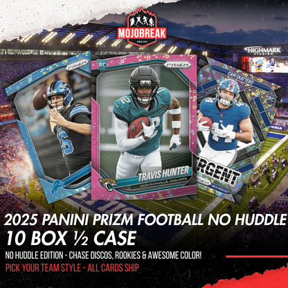 2025 Panini Prizm Football No Huddle 10 Box Half Case Pick Your Team #1