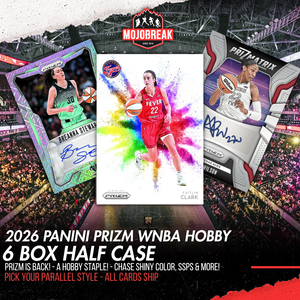 2026 Panini Prizm WNBA Hobby 6 Box Half Case Break Pick Your Parallel #3
