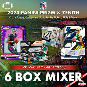 2024 Panini Prizm & Zenith NFL 6 Box Mixer Pick Your Team #1