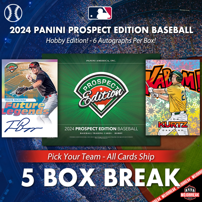 2024 Panini Prospect Edition Baseball Hobby 5 Box Pick Your Team #12