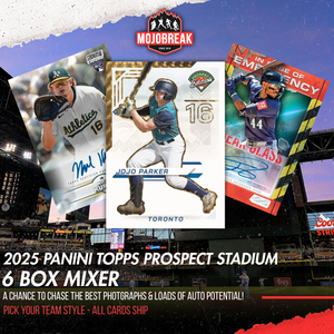 2025 Panini Topps Prospect Stadium Baseball Hobby 6 Box Mixer Pick Your Team #1