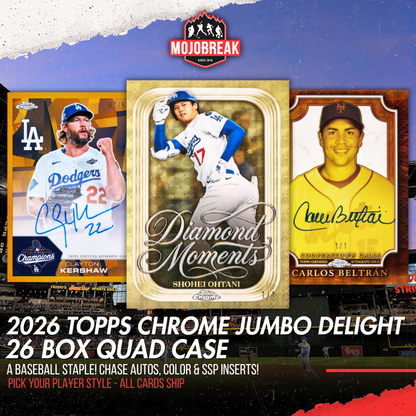 2026 Topps Chrome Baseball Jumbo Delight 26 Box Quad Case Pick Your Player #1 (Listing 3 of 3)