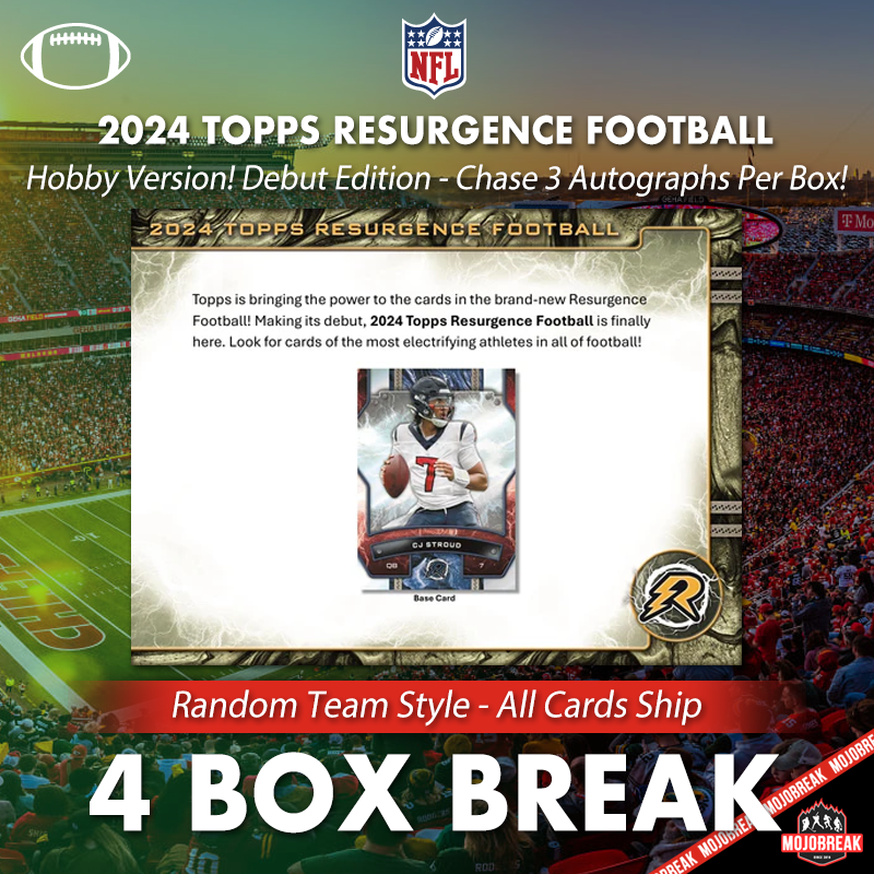 2024 Topps Resurgence Football Hobby 4 Box Random Team #1