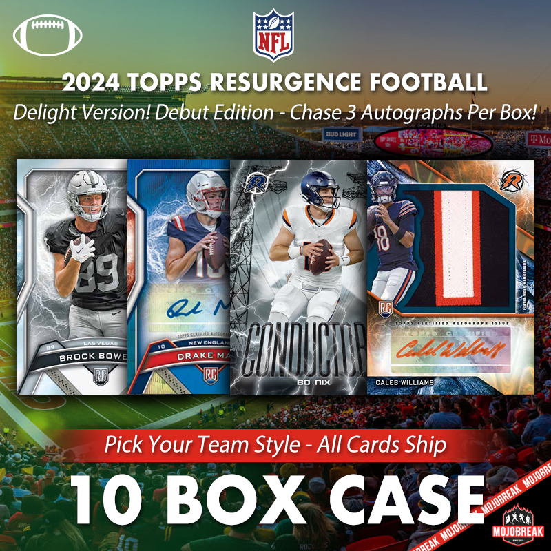 2024 Topps Resurgence Football Breakers Delight 10 Box Case Pick Your Team #1