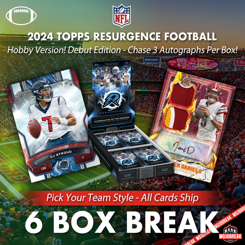 2024 Topps Resurgence Football Hobby 6 Box Pick Your Team #1