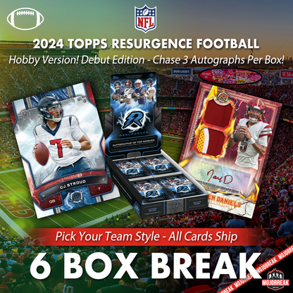 2024 Topps Resurgence Football Hobby 6 Box Pick Your Team #1