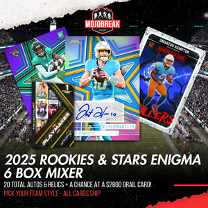 2025 Panini Rookies & Stars Enigma Football Hobby 6 Box Mixer Pick Your Team #1