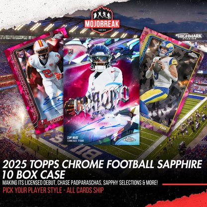 2025 Topps Chrome Football Sapphire Edition 10 Box Case Pick Your Player #1 (Listing 1 of 3)