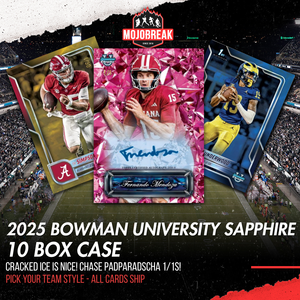 2025 Bowman Chrome University Football Sapphire 10 Box Case Pick Your Team #2