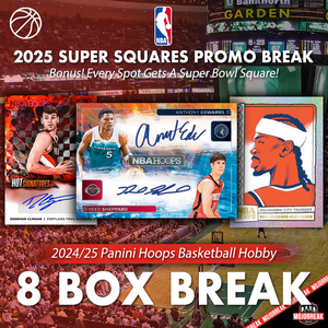 2025 Super Squares #45 - 2024-25 Panini Hoops NBA Hobby 8 Box Pick Your Team