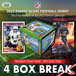 2025 Panini Score Football Hobby 4 Box Random Team #1