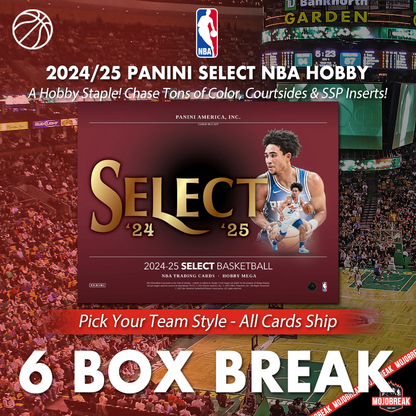 2024/25 Panini Select Basketball Hobby 6 Box Pick Your Team #8