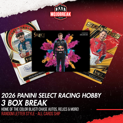 2026 Panini Select Racing Hobby 3 Box Random Letter #1