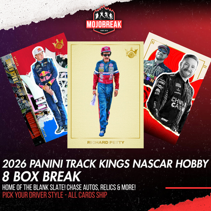 2026 Panini Track Kings NASCAR Hobby 8 Box Half Case Pick Your Driver #1