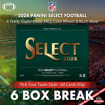 2024 Panini Select NFL Hobby 6 Box Pick Your Team #10