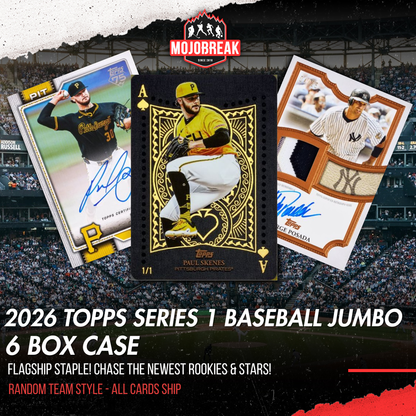 2026 Topps Series 1 Baseball Jumbo 3 Box Half Case Random Team #2