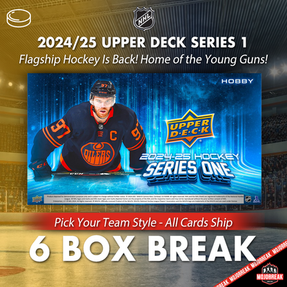 2024-25 Upper Deck Series 1 Hockey Hobby 6 Box Pick Your Team #18