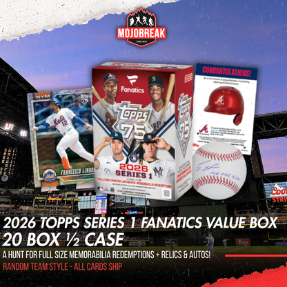 2026 Topps Series 1 Baseball Fanatics Exclusive Value 20 Box Half Case Random Team #1