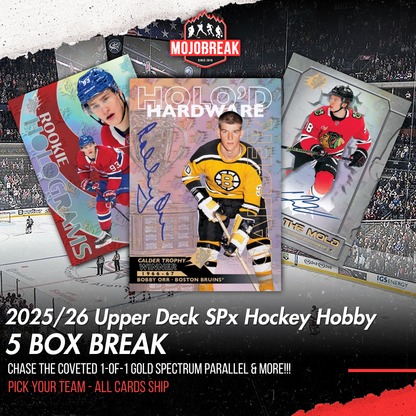 2025/26 Upper Deck SPx Hockey Hobby 5 Box Pick Your Team #8