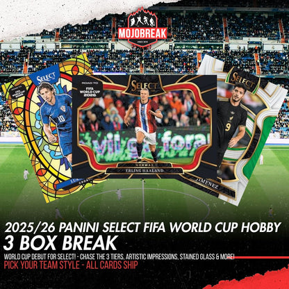 2026 Panini Select FIFA Road To The World Cup Soccer Hobby 3 Box Case Pick Your Team #1