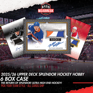2025/26 Upper Deck Splendor Hockey Hobby 6 Box Case Pick Your Team #1