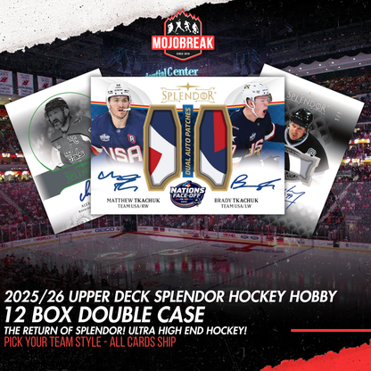 2025/26 Upper Deck Splendor Hockey Hobby 12 Box Double Case Pick Your Team #1
