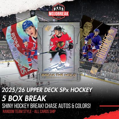 2025/26 Upper Deck SPx Hockey Hobby 5 Box Random Team #1