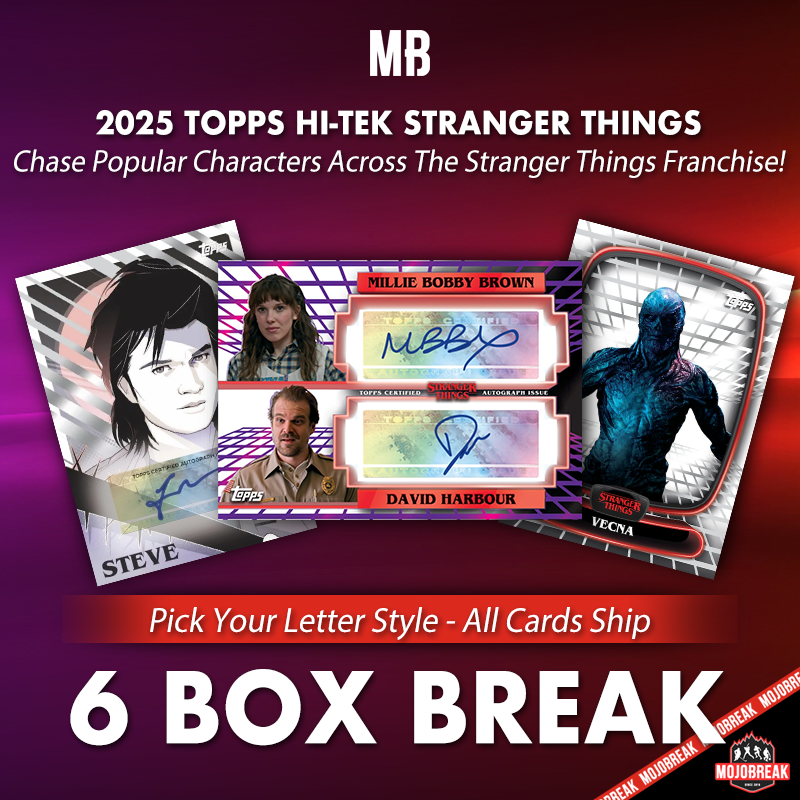2025 Topps Stranger Things High Tek Hobby 6 Box Pick Your Letter #5