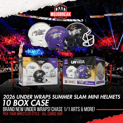 2026 Under Wraps Autographed SummerSlam Mini Helmets 10 Box Case Pick Your Wrestler #1