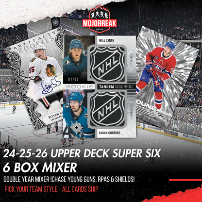 2024-25-26 Upper Deck Super Six Hockey 6 Box Mixer Pick Your Team #1