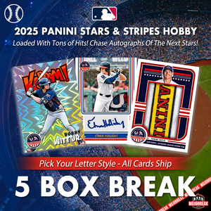 2025 Panini Stars and Stripes USA Baseball Hobby 5 Box Pick Your Letter #8