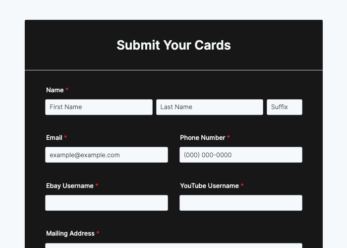 Submit Your Consignment Form