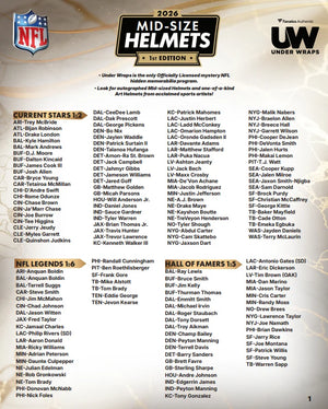 2026 Fanatics Under Wraps NFL Mid-Size Helmets 6 Box Case Pick Your Team #2