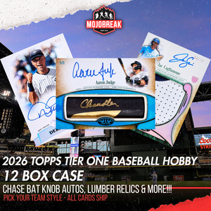 2026 Topps Tier One Baseball Hobby 12 Box Case Pick Your Team #6